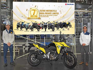 Suzuki Motorcycle India rolls out its 7 millionth vehicle.