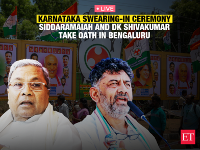Karnataka swearing-in ceremony: Siddaramaiah and DK Shivakumar take oath in Bengaluru | Live