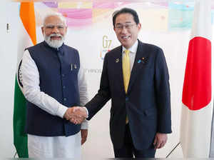Hiroshima : Prime Minister Narendra Modi in a bilateral meeting with Japan's Prime Minister Fumio Kishida, in Hiroshima, Japan on May 20, 2023. (Photo: IANS/PIB)