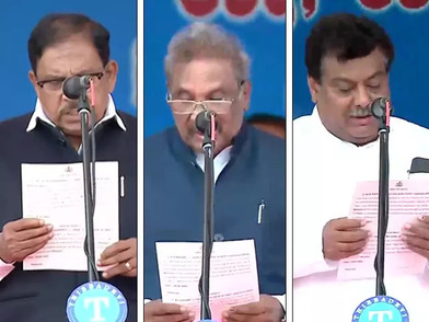 Karnataka swearing-in ceremony: G Parameshwara, KJ George, MB Patil take oath as cabinet ministers