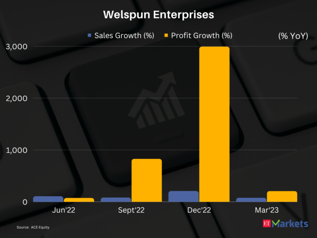 Welspun Enterprises |1-Year Performance: 96%