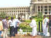 Karnataka Congress workers 'purify' Vidhana Soudha by sprinkling cow urine before first session