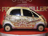 A 'Nano' car made of gold in Mumbai