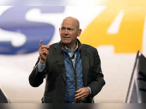FILE PHOTO: Dave Calhoun, CEO of planemaker Boeing
