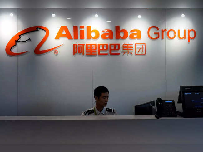 The logo of Alibaba Group is seen inside DingTalk office, an offshoot of Alibaba Group Holding Ltd, in Hangzhou