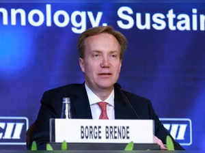 New Delhi: World Economic Forum president Borge Brende during the 'CII Annual Session 2023', in New Delhi, Thursday, May 25, 2023. (Photo:IANS/Twitter)