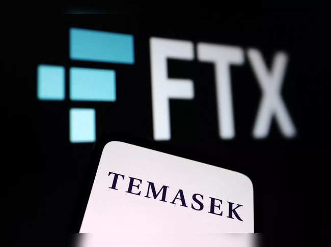 FILE PHOTO: Illustration shows FTX and Temasek logos