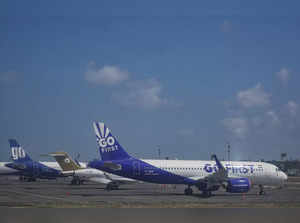 Mumbai: Go First airline aircrafts, formerly known as GoAir, stand parked at the...