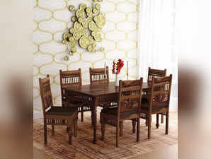 BN Furniture Solid Sheesham 6 Seater Wood Dining Room Sets