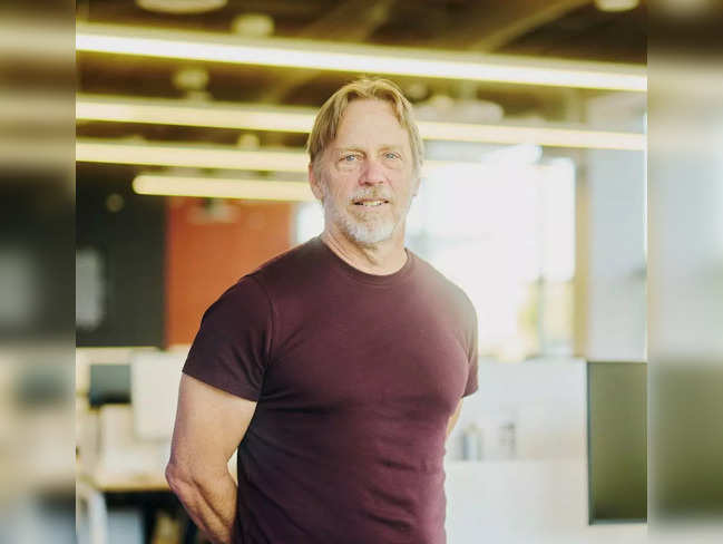 Jim Keller, CEO of Canadian AI computing startup Tenstorrent, poses for a photo at the company's office in Santa Clara