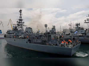 Russian warship arrives in Sevastopol bay after marine drone attack