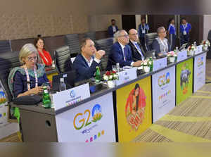 Guwahati: G20 delegates during the second day of the 2nd Employment Working Group Meeting of G-20, in Guwahati ,on Tuesday, April 4, 2023.(Photo:IANS/Twitter)