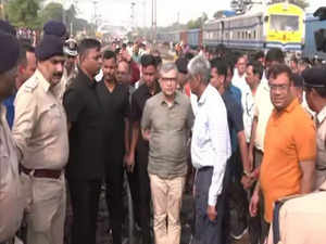 Ashwini Vaishnaw at train accident spot in Odisha's Balasore