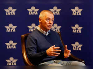 IATA Director General Walsh speaks during an interview with Reuters in Istanbul