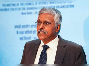 New Delhi: Defence Secretary Giridhar Aramane speaks to the media during the Sha...