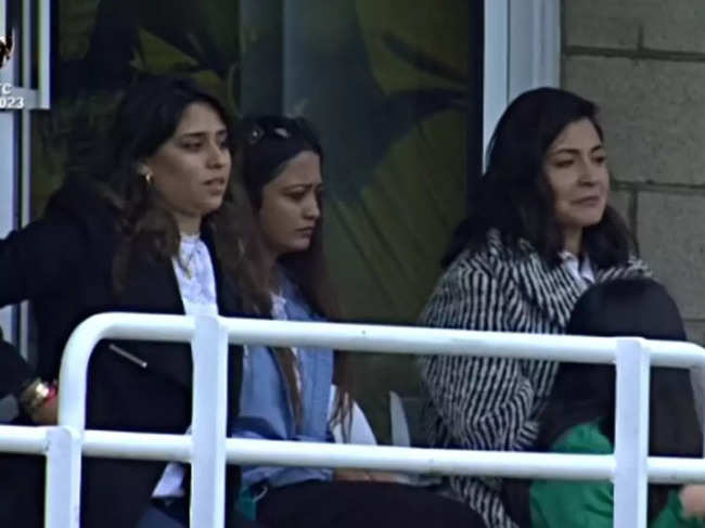 Anushka Sharma and Ritika Sajdeh were cheering for Team India at The Oval.