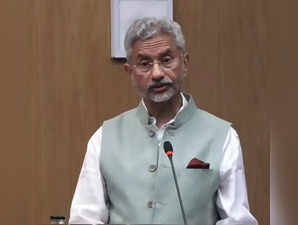New Delhi: External Affairs Minister S Jaishankar addresses a press conference on the completion of nine years of the PM Narendra Modi government, in New Delhi, on Thursday, June 08, 2023. (Photo: IANS/Twitter)
