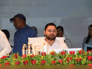 Patna: Bihar Deputy CM Tejaswi Yadav during the 22nd general assembly and review meeting of Rural Roads Development Agency, in Patna on Sunday June 04, 2023.(Photo: IANS)