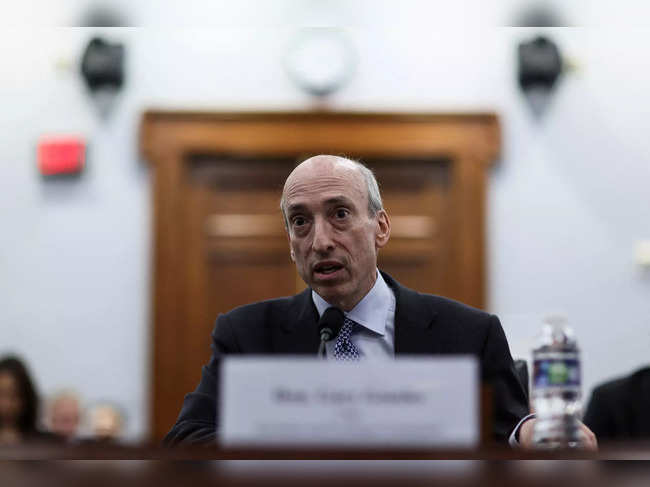 FILE PHOTO: SEC Chairman Gary Gensler testifies on budget before a House Financial Services and General Government Subcommittee hearing on Capitol Hill in W