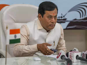 New Delhi: Union Minister of Ports, Shipping and Waterways Sarbananda Sonowal du...