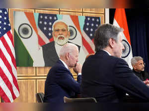 U.S. President Joe Biden holds videoconference with India's Prime Minister Narendra Modi from the White House in Washington