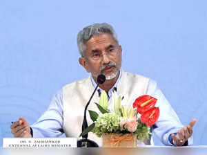 Panaji: External Affairs Minister S. Jaishankar speaks during the press briefing on Shanghai Cooperation Organisation (SCO) Foreign Ministers' Meeting, in Panaji, Goa, on Friday, May 5, 2023.(Photo:IANS/Twitter)