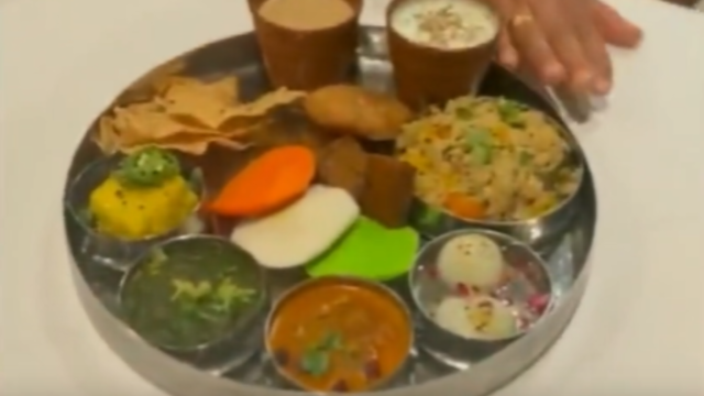Modi Ji Thali prepared by New Jersey restaurant