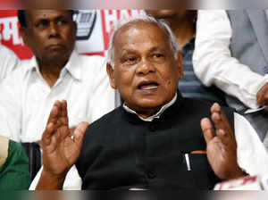 Patna: Former Bihar Chief Minister and HAM-S chief Jitan Ram Manjhi addresses a press conference in Patna on March 18, 2020. (Photo: IANS)