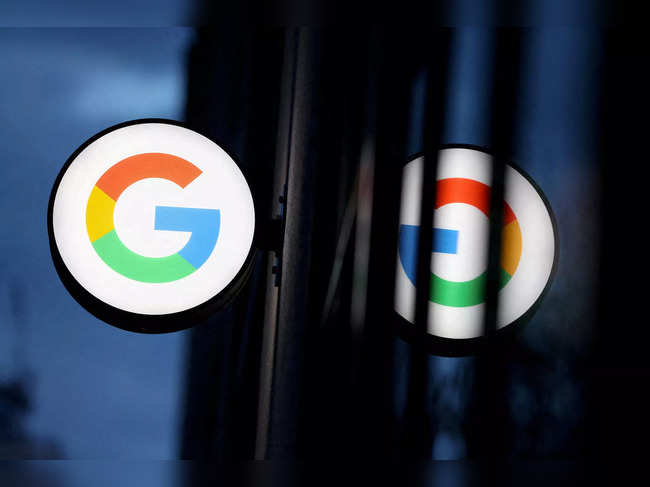 FILE PHOTO: The logo for Google LLC is seen at the Google Store Chelsea in Manhattan, New York City