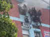Caught on cam: Students climb down from window as huge fire breaks out at coaching centre in Delhi