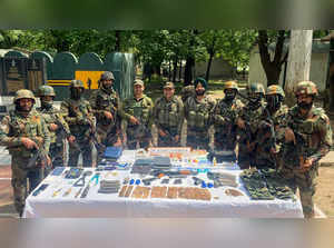 Poonch, June 15 (ANI):  Indian Army recovered a huge cache of arms and ammuniti...
