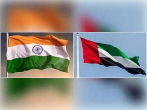 India,UAE flag