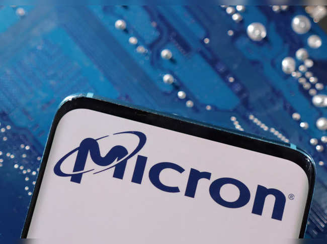 Illustration shows Micron's logo