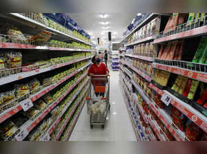 FILE PHOTO: Woman shops inside the Big Bazaar retail store in Mumbai