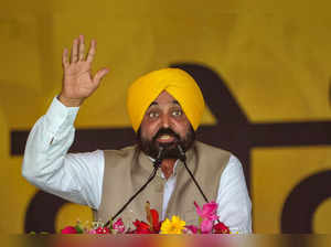 New Delhi: Punjab Chief Minister Bhagwant Mann addresses AAP's "maha rally" agai...
