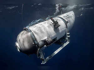 The Titan submersible operated by OceanGate Expeditions dives in an undated photograph