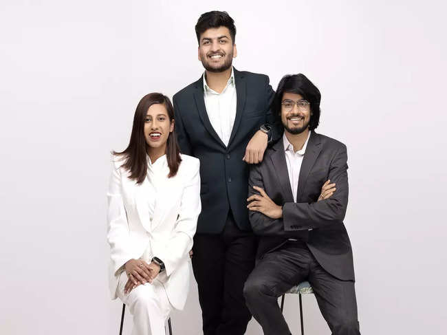 (L-R) Crib cofounders Shaifali Jain, Sunny Garg and Archit Chauhan
