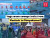 Underwater Asans to Surya Namaskar in Saree, Yoga wave sweeps India from Kashmir to Kanyakumari