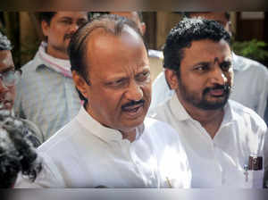 Mumbai: Nationalist Congress Party (NCP) leader Ajit Pawar interacts with media ...