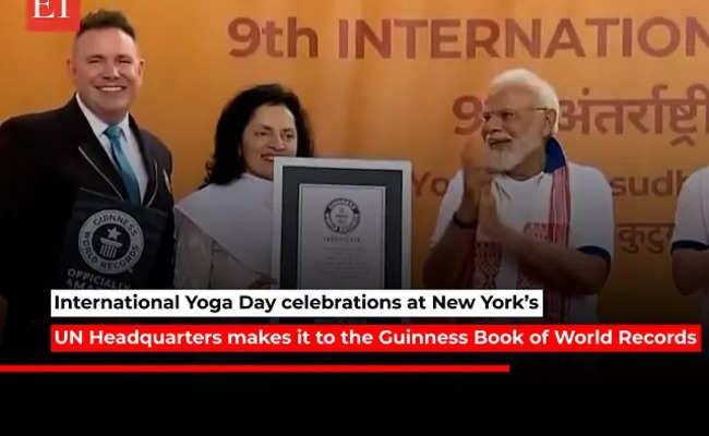 Guinness World Record Pm Modi Led Yoga Session At Un Creates Guinness World Record The 