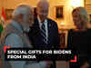 PM Modi, US President Joe Biden exchange gifts at White House
