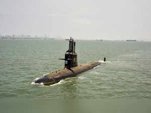 **EDS: IMAGE VIA PRO (DEFENCE)** New Delhi: Indian Navy's sixth scorpene submari...