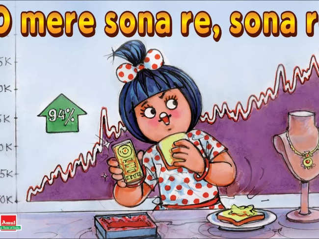 'Take a shine to it.' Amul celebrates as gold prices reach all-time high