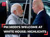 PM Modi's welcome at White House by US President Joe Biden: Highlights