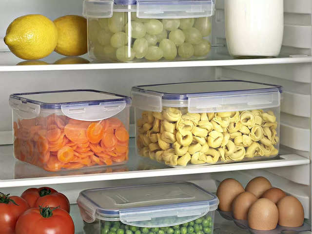 Stacked Leftovers In Fridge Stock Photo - Download Image Now - Leftovers,  Refrigerator, Food - iStock