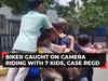 Mumbai Biker caught on camera riding with 7 children, case registered u/s 308