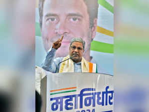Sangli: Karnataka Chief Minister and senior Congress leader Siddaramaiah address...