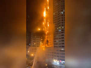 Fire at a residential building in Ajman