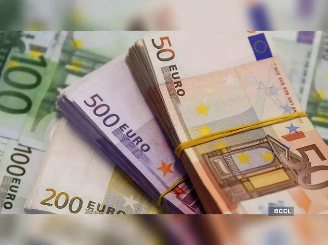Euro edges down but set for largest monthly gain in a year
