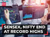 Sensex, Nifty end at record highs on broad-based buying